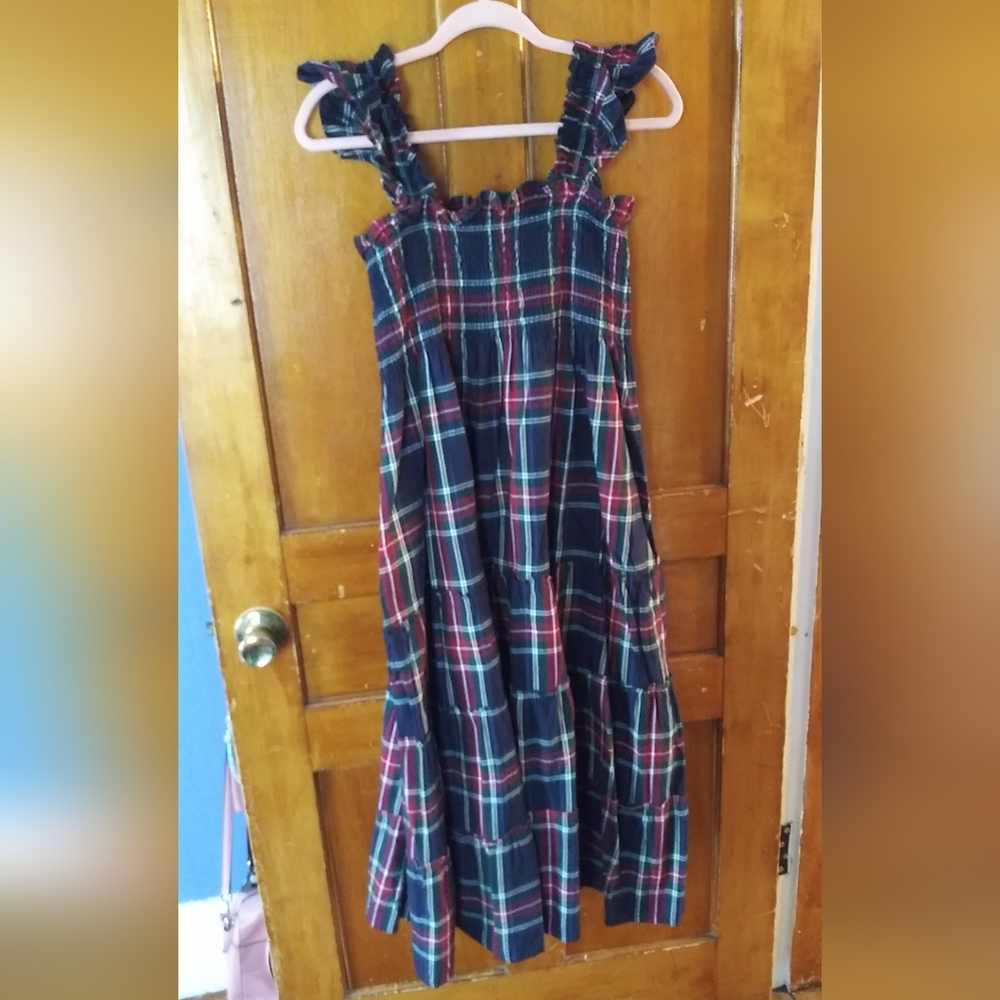 Hill House Ellie Nap Dress Navy Tartan